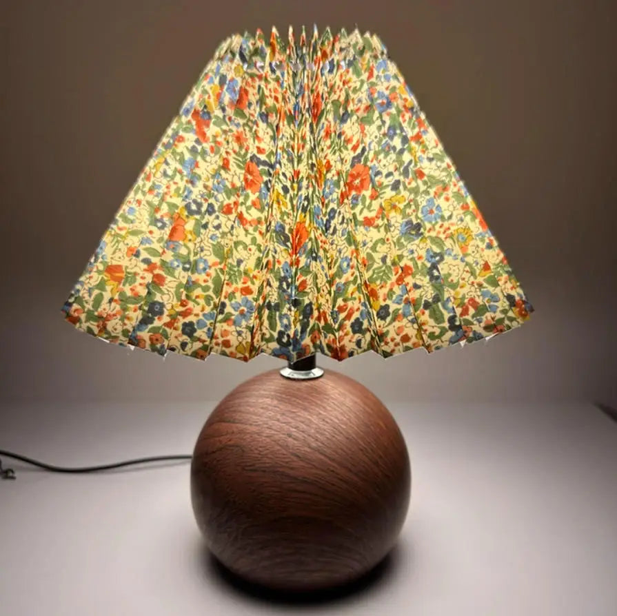 Alden Pleated LED Bedside Table Lamp