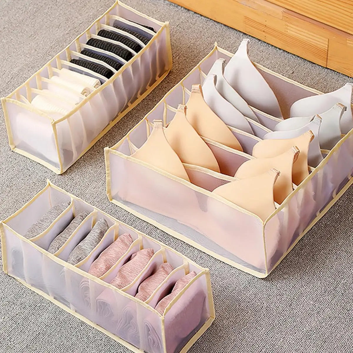 Foldable Drawer Organizers for Socks, Underwear, and Bras