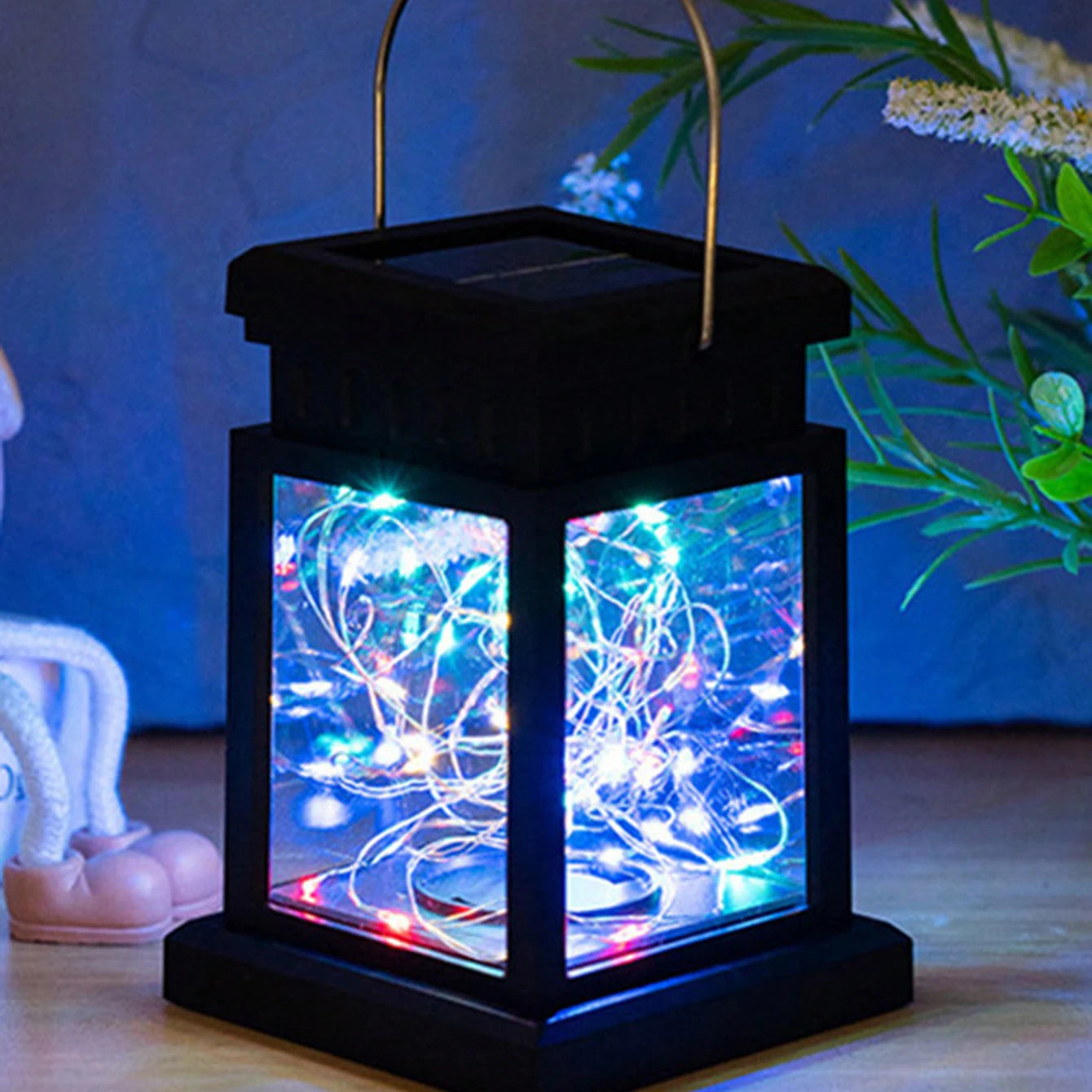 Solar LED Lantern for Garden and Patio – Hanging or Tabletop Outdoor Light