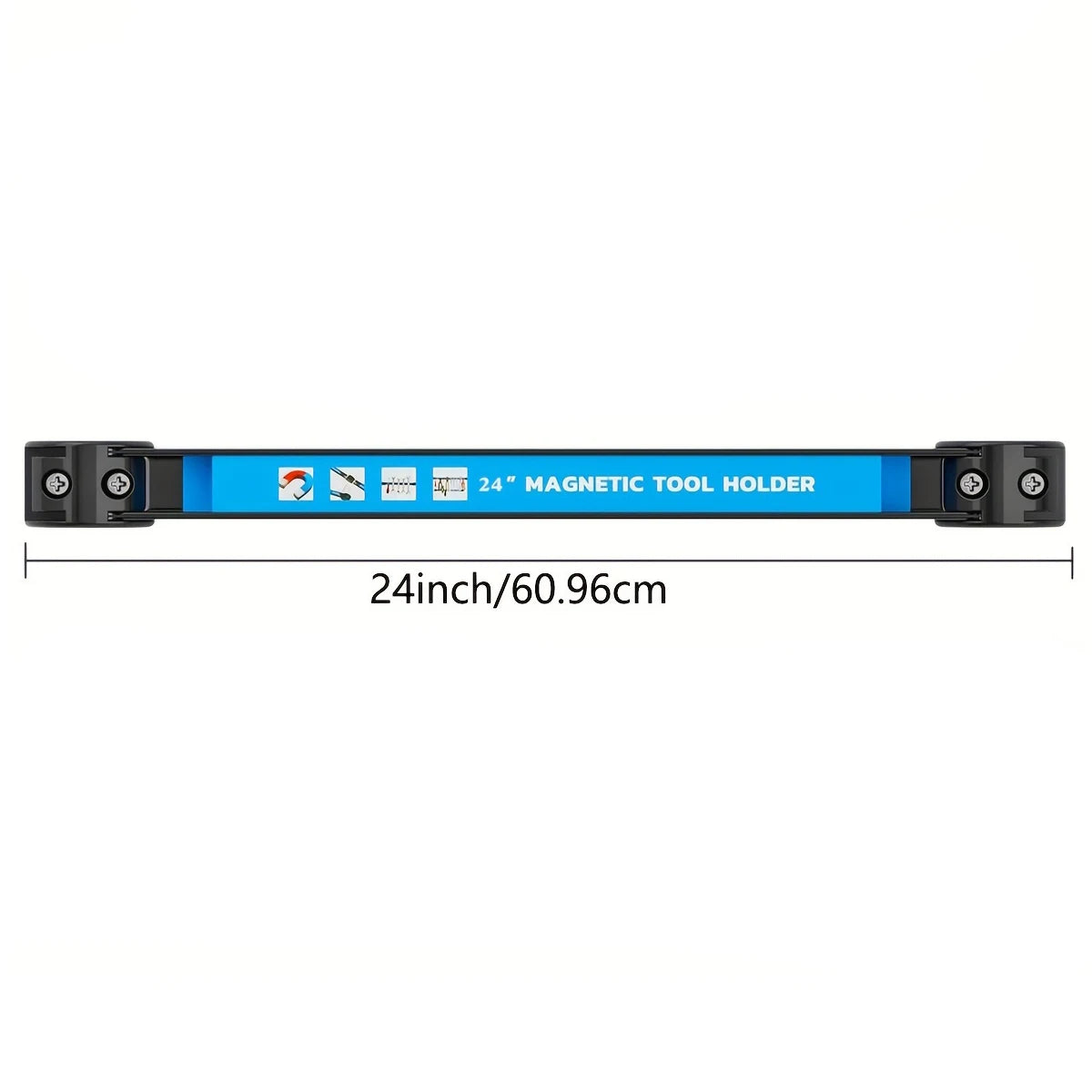 Wall-Mounted Magnetic Tool Holder Strip for Kitchen, Garage, or Workspace