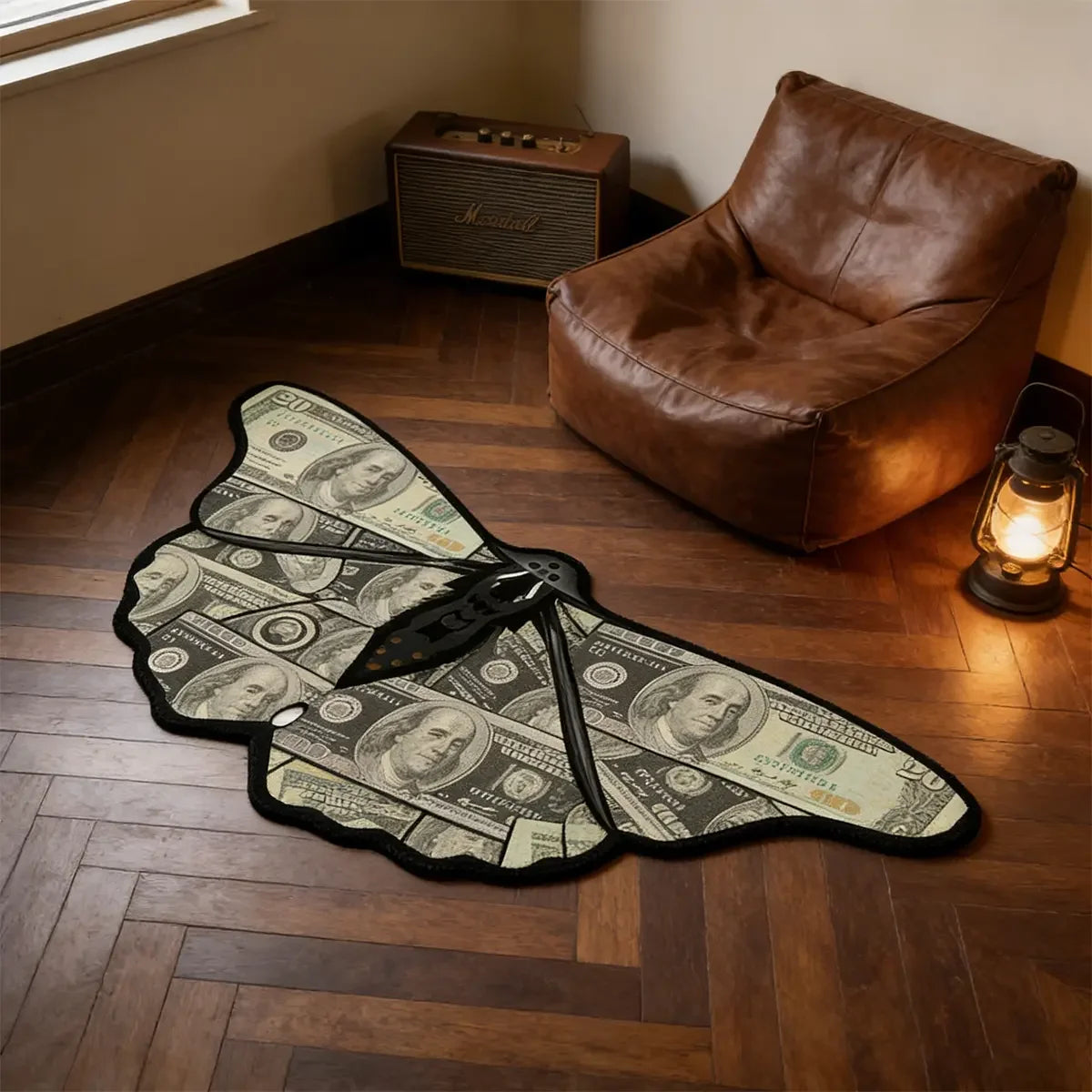 Mariposa Shaped Boho Runner Rug for Bedroom, Entryway, or Living Room