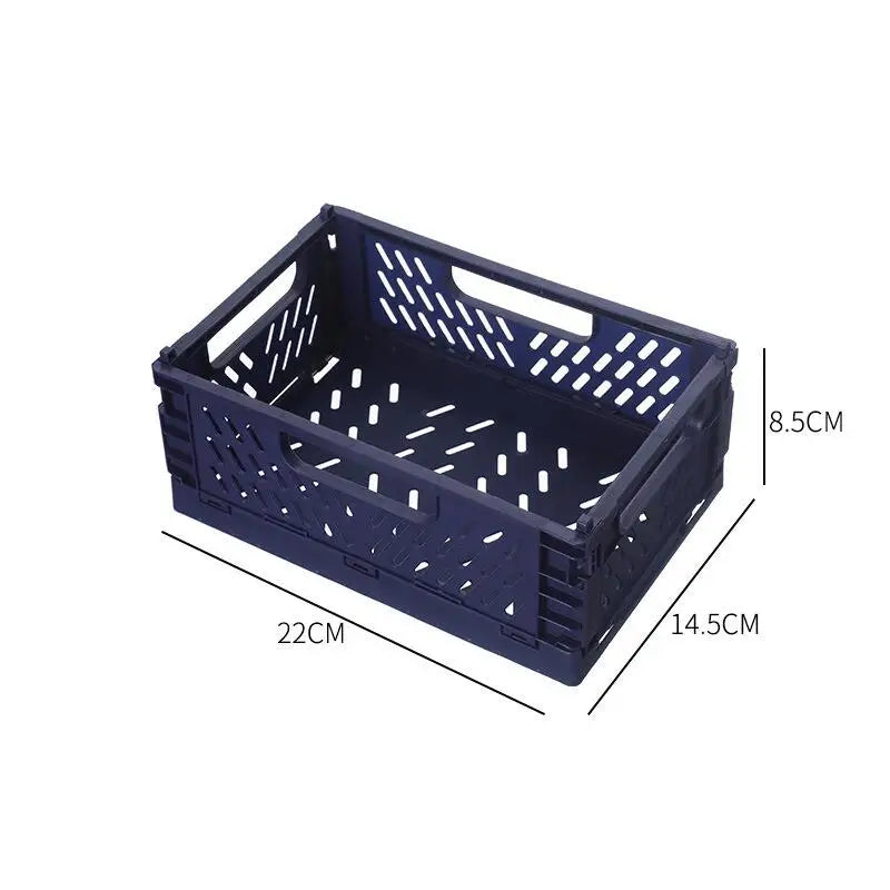 Foldable Plastic Storage Crate – Stackable Organizer Bin