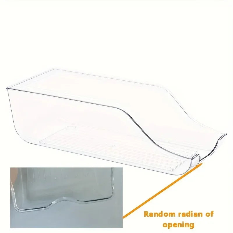 Clear Rolling Can Dispenser and Stackable Storage Bins for Kitchen or Pantry