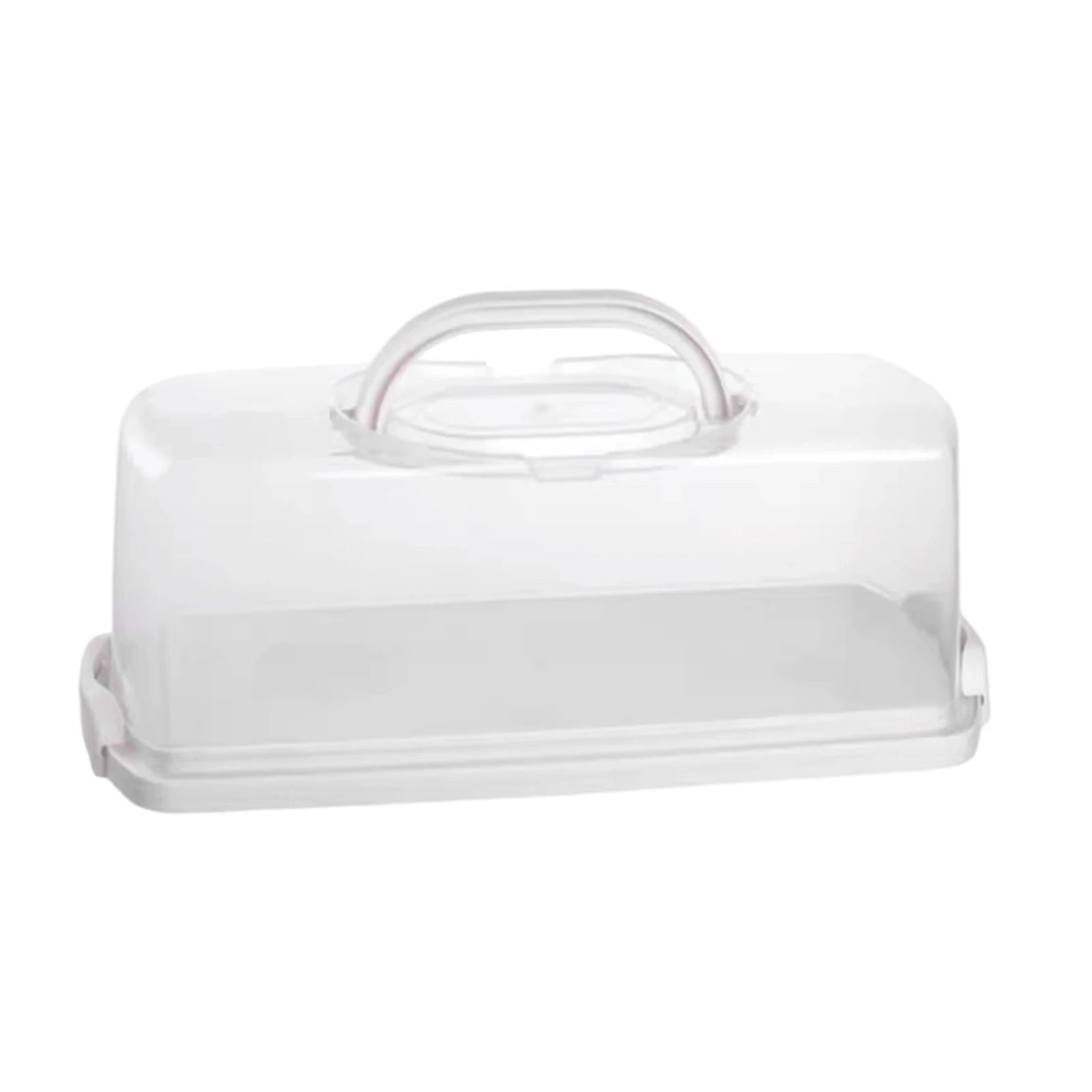 Rectangular Bread Box with Handle and Clear Lid