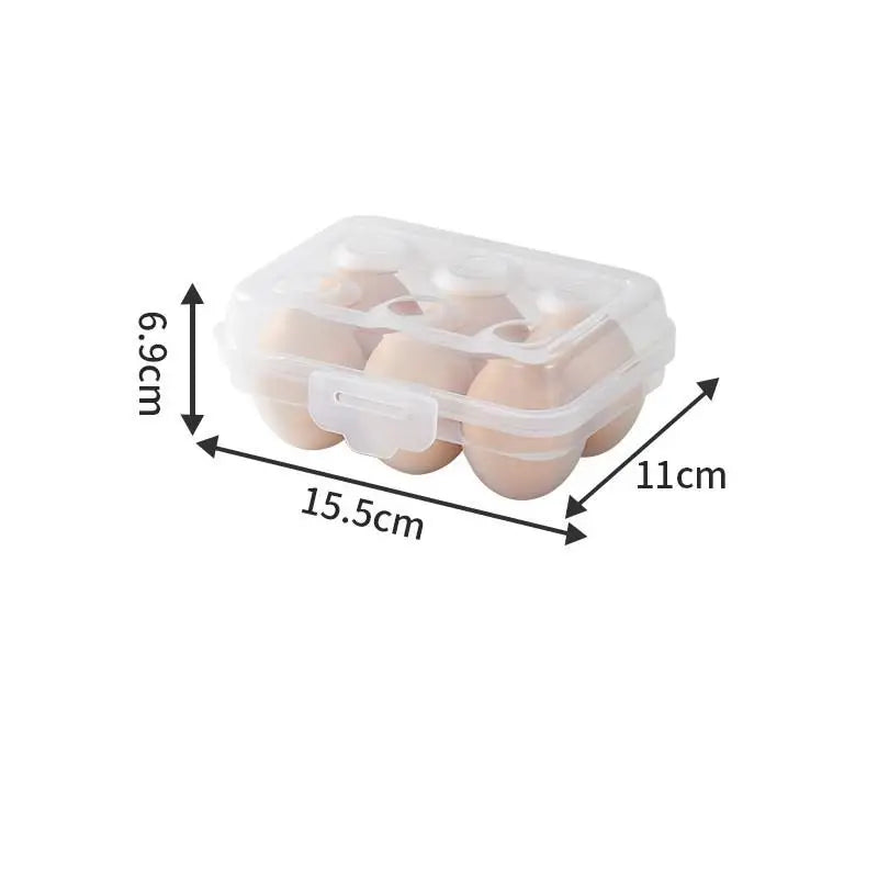 Plastic Stackable Egg Holder with Lid for Fridge or Travel