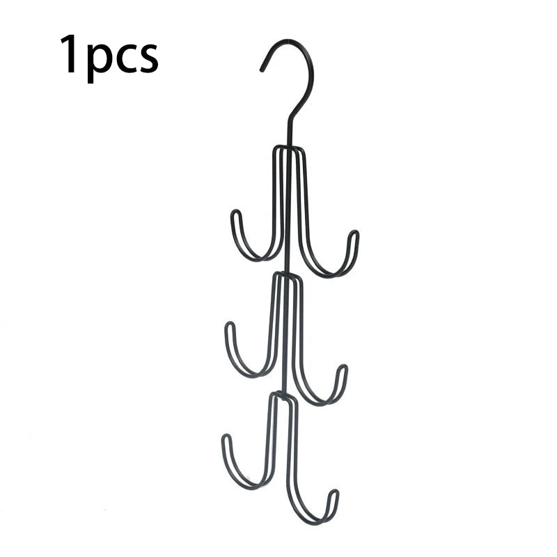 Multi-Hook Metal Closet Hanger for Purses, Belts & Accessories