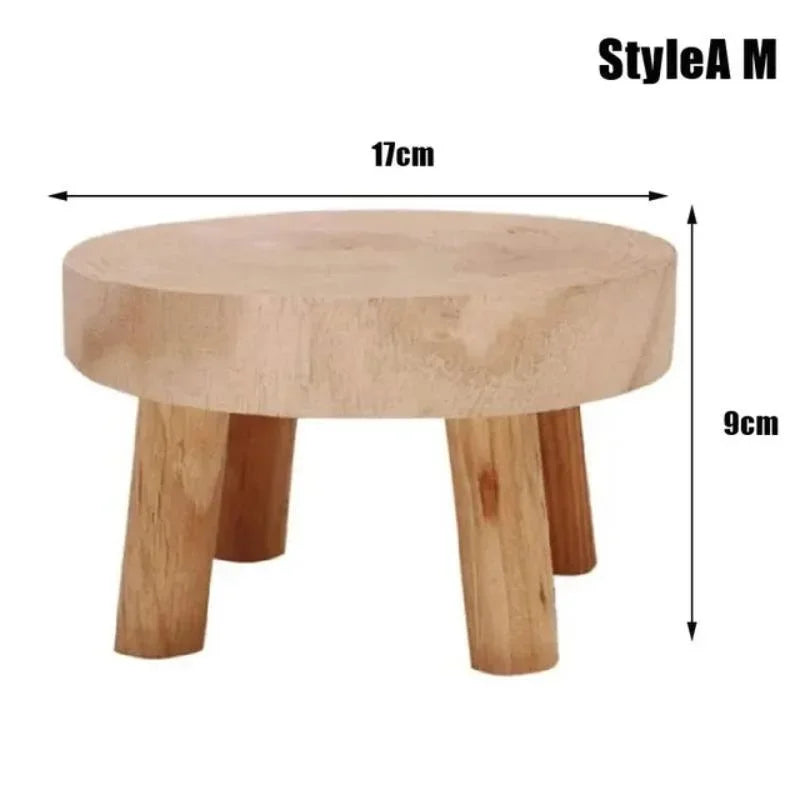 Small Wooden Plant Stand for Tabletop or Shelf Display