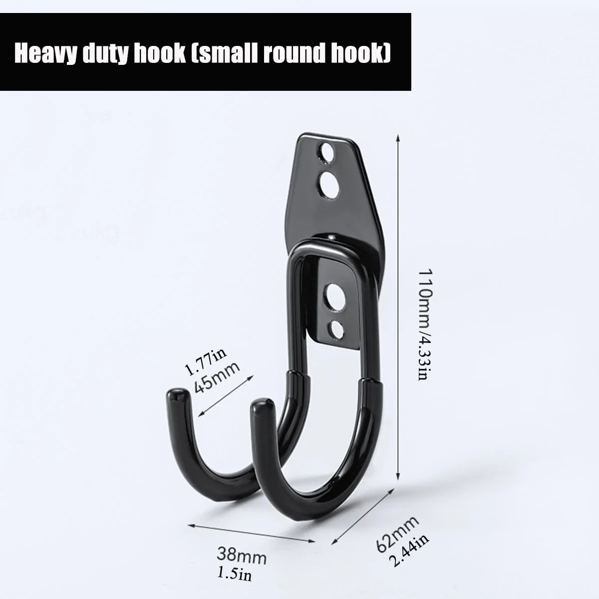 Wall-Mounted Utility Hooks for Garage, Shed, or Laundry Organization