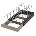 Expandable 7-Slot Pot and Pan Lid Organizer Rack for Cabinets