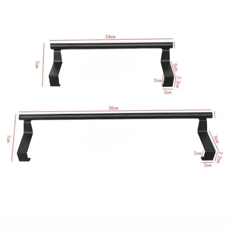 Stainless Steel Over-Cabinet Towel Bar for Kitchen or Bathroom