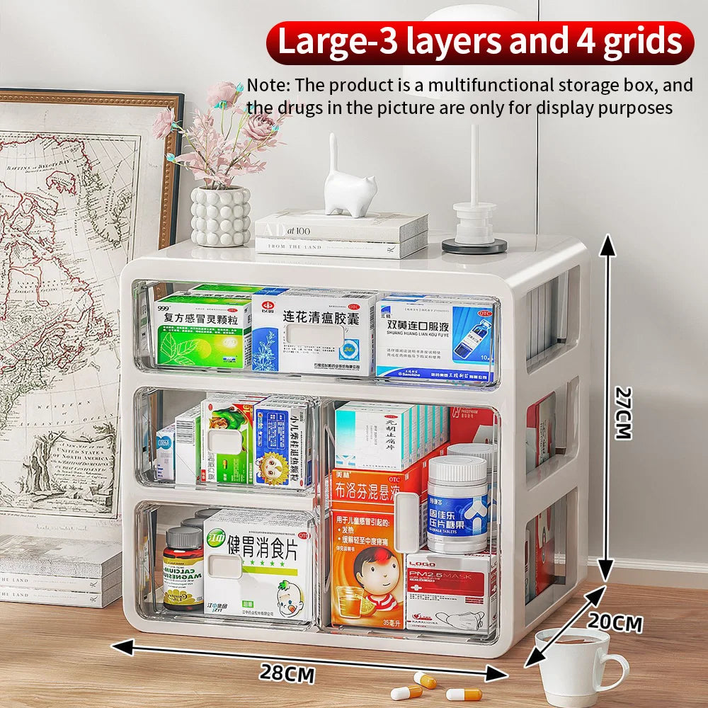 Multi-Layer Medicine Drawer Organizer for Home