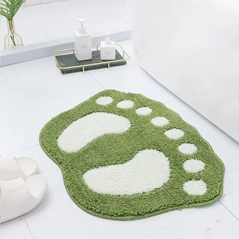 Soft Footprint Microfiber Bath Mat – Absorbent, Non-Slip, 40x60cm