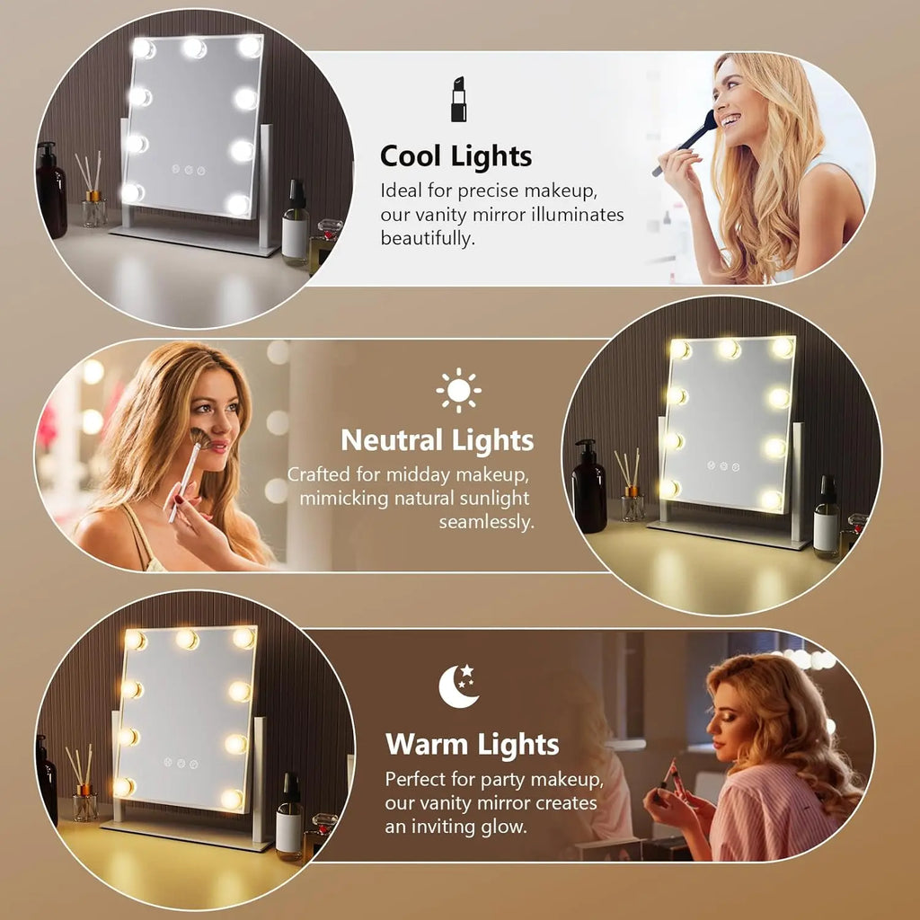 Hollywood Vanity Mirror with Adjustable LED Lights