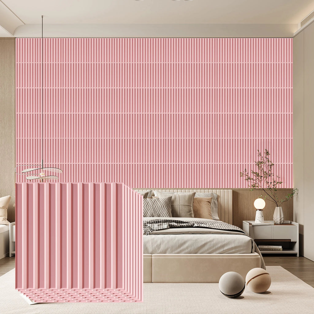 Marlow 3D Textured Wall Panels, Set of 30 – Modern PVC Decorative Panels