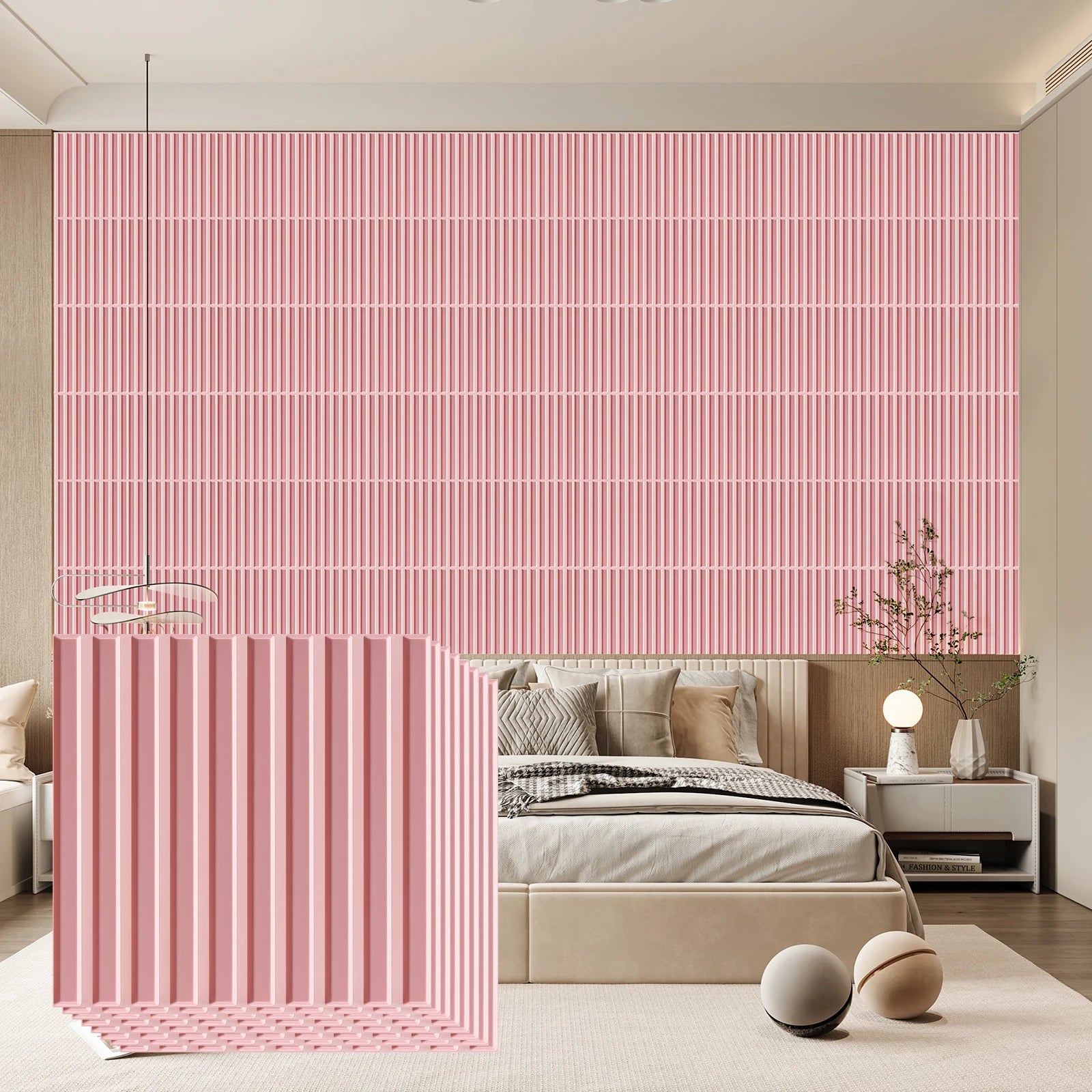 Marlow 3D Textured Wall Panels, Set of 30 – Modern PVC Decorative Panels