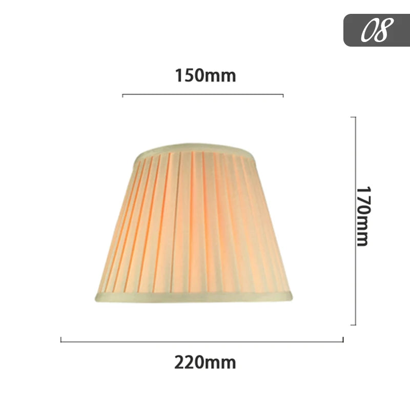 Pleated Fabric Lampshade for E27 Table or Floor Lamps – Multiple Sizes & Colors