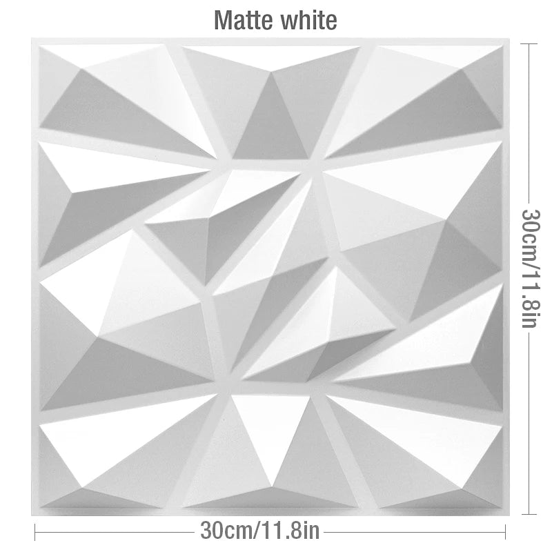 Facet 3D Geometric Wall Panel, 30x30cm