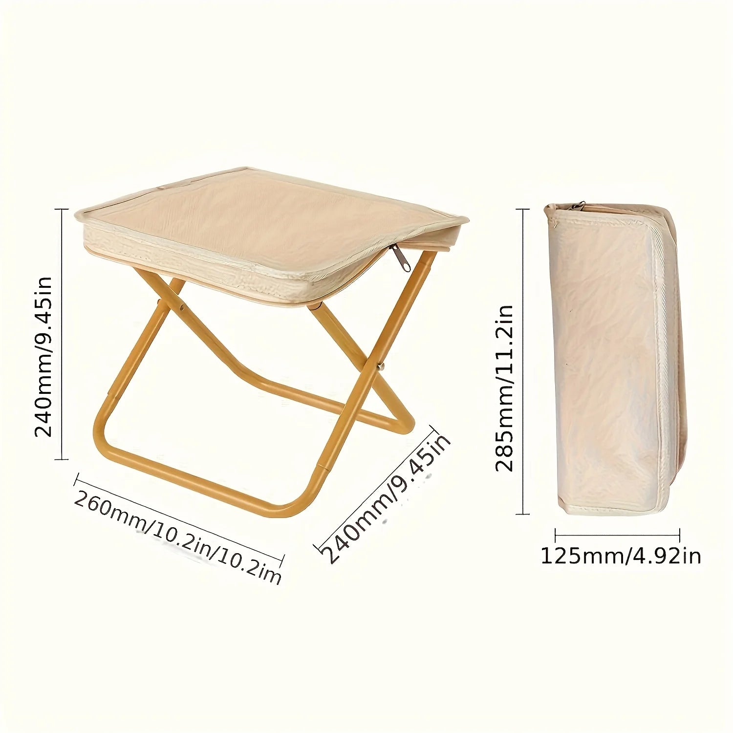 Folding Outdoor Stool with Handle – Compact Cushioned Seat for Garden & Camping