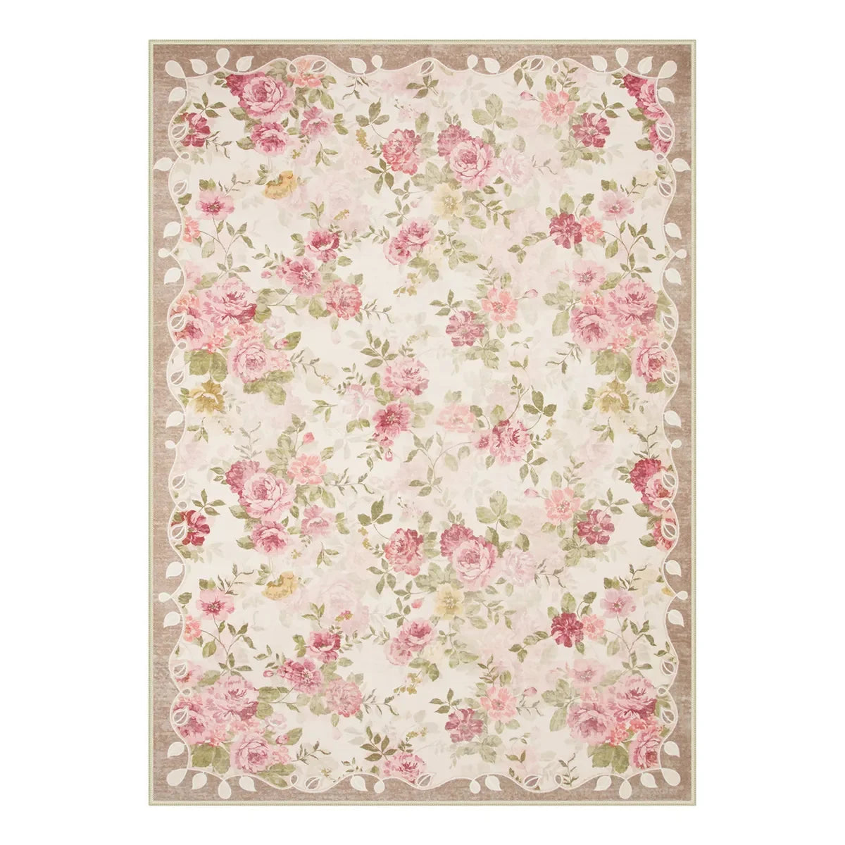 Eloise Vintage Rose Botanical Area Rug