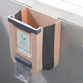 Folding Wall-Mounted Kitchen Trash Bin for Cabinet Doors