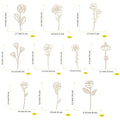 Wildflower Wooden Floral Cutouts – Set of 10 DIY Vase or Wall Decor