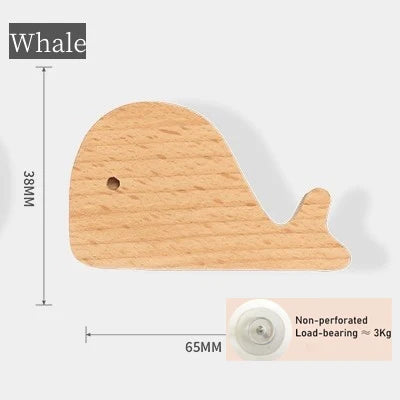 Wildwood Animal Wall Hooks – Solid Wood Kids' Room Organizer