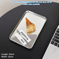 Minimalist Stainless Steel Serving Tray for Snacks, Drinks & Display