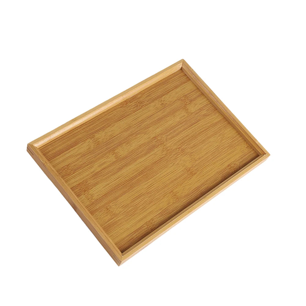 Rectangular Wood Serving Tray for Kitchen, Dining, and Entertaining