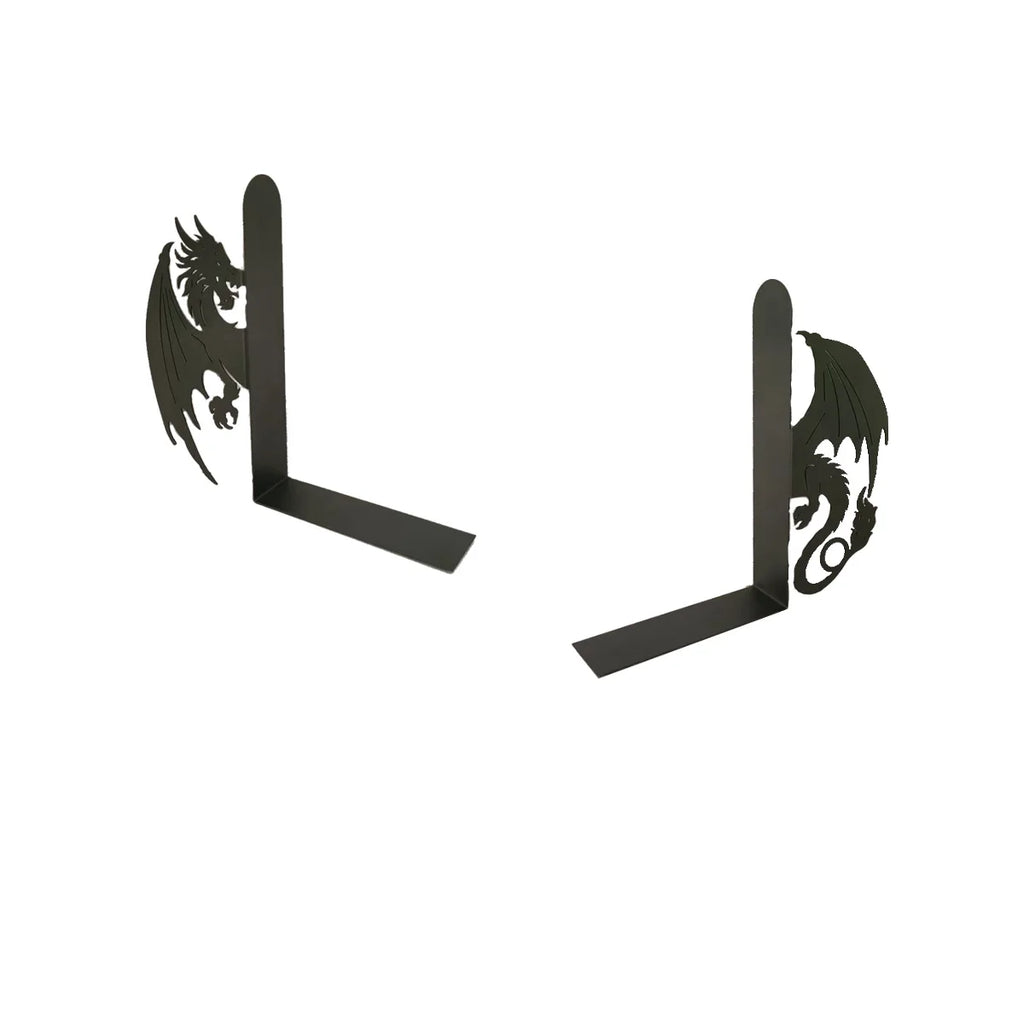 Dragon Silhouette Metal Bookend