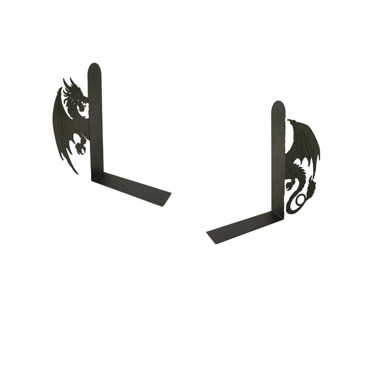 Dragon Silhouette Metal Bookend