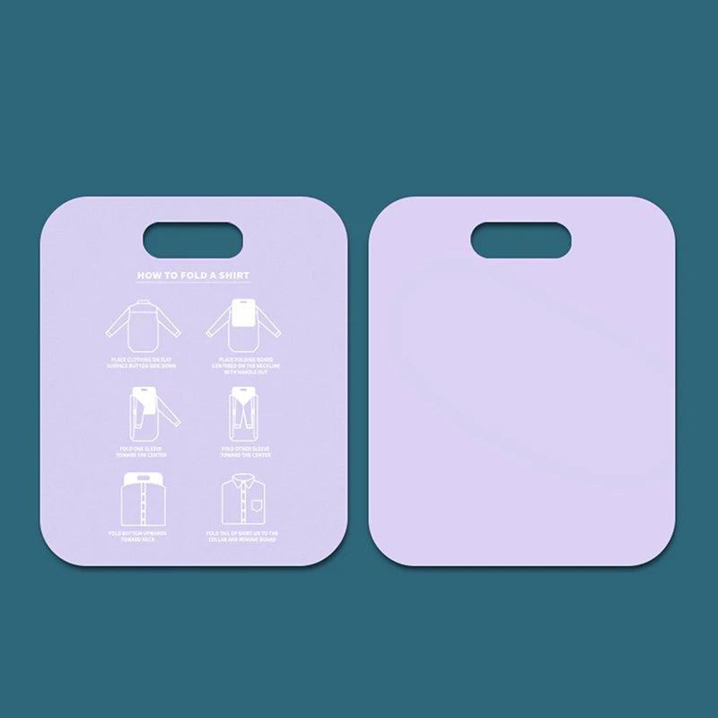 Clothes Folding Board with Printed Guide for Tidy Closet & Laundry Organization – Green, White, or Purple