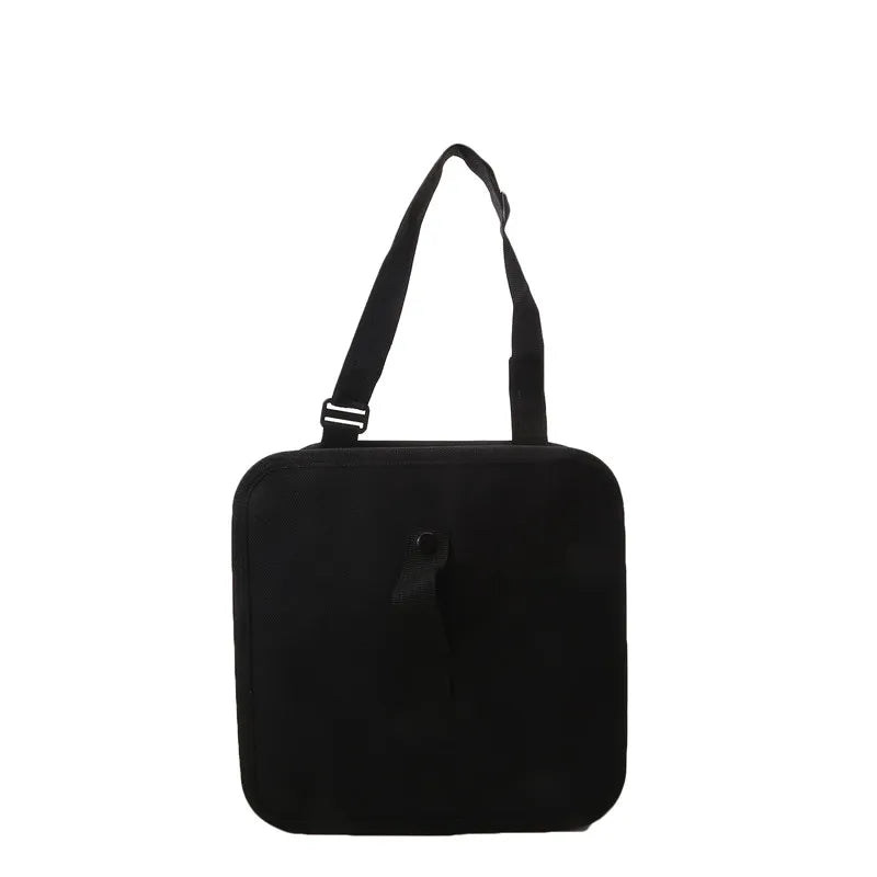Portable Hanging Car Trash Can with Mesh Pocket – Black