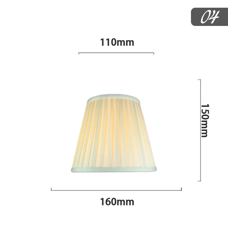 Pleated Fabric Lampshade for E27 Table or Floor Lamps – Multiple Sizes & Colors