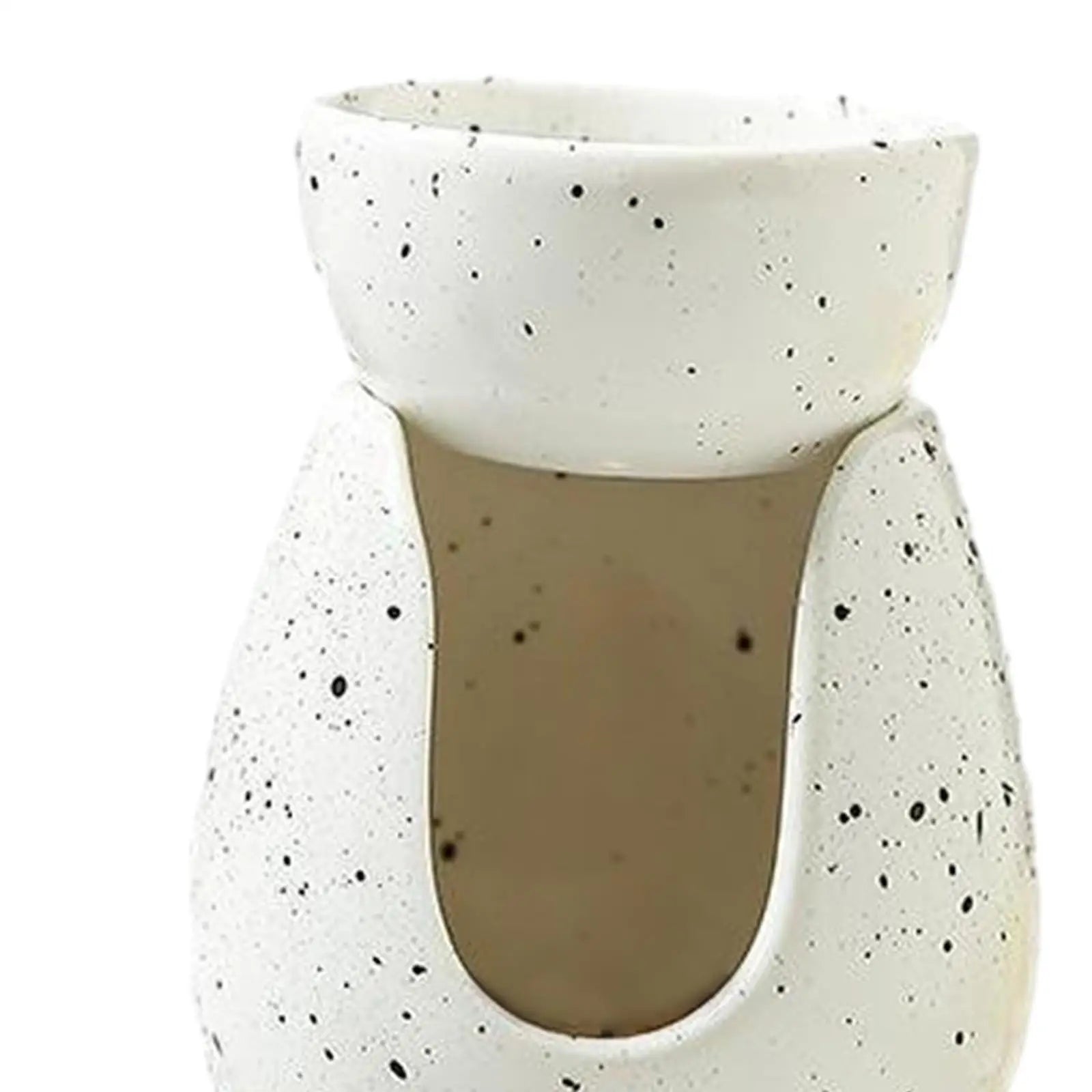 Ceramic Essential Oil Burner for Wax Melts & Aromatherapy – White Speckle
