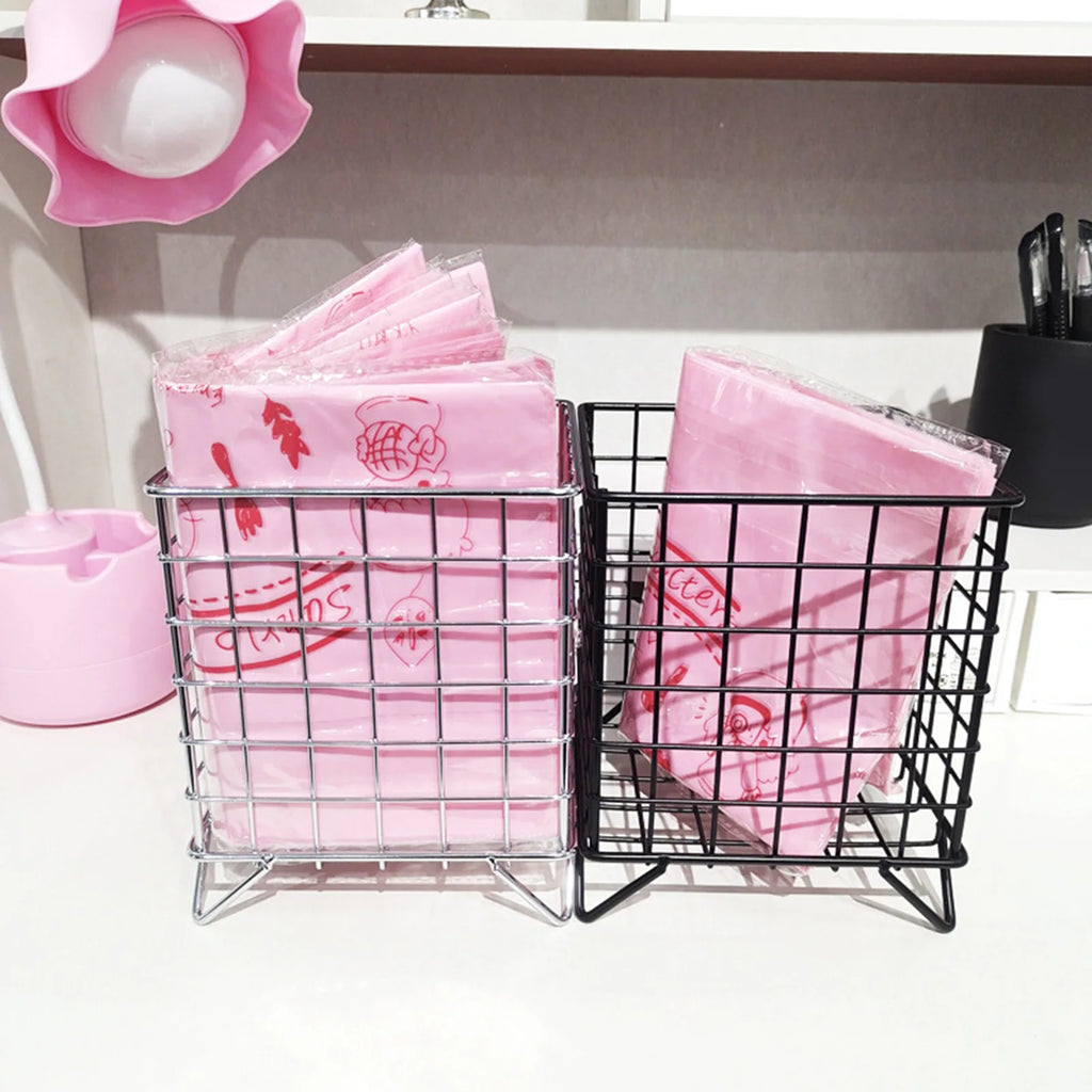 Metal Desktop Storage Basket Organizer