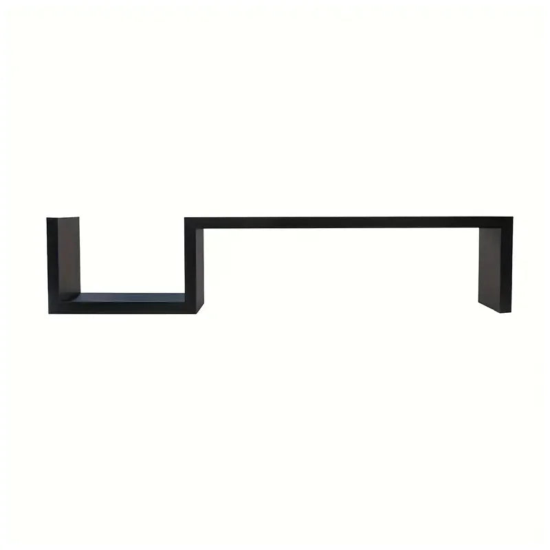 S-Shaped Floating Wall Shelf for Living Room or Office