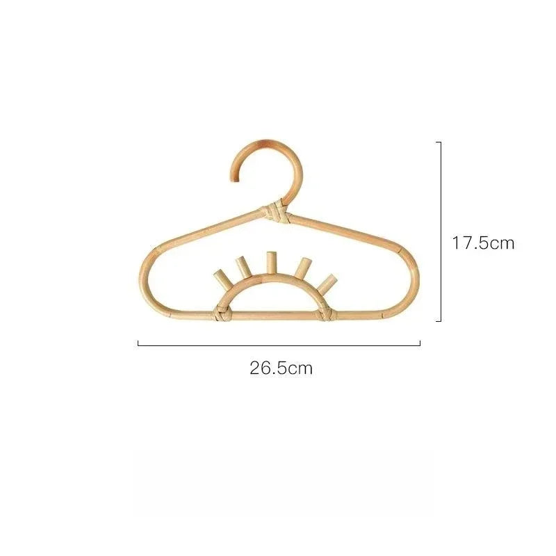 Willow Rattan Wall Hooks for Kids Room Organization