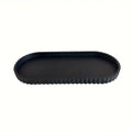 Ridged Oval Silicone Vanity Tray for Bathroom or Dresser