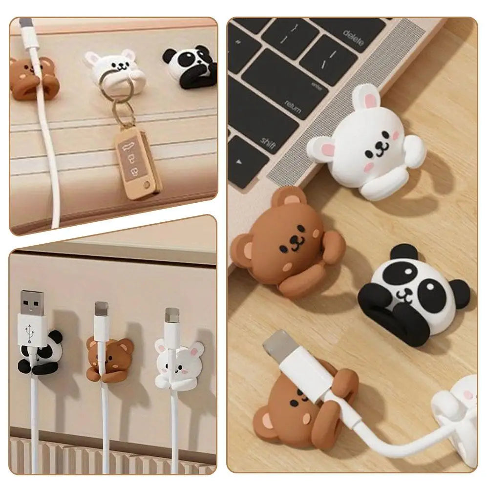 Animal Cable Clips Set – Self-Adhesive Cord Holders for Desk & Wall