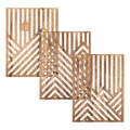 Arden Set of 3 Geometric Wood Wall Art Panels
