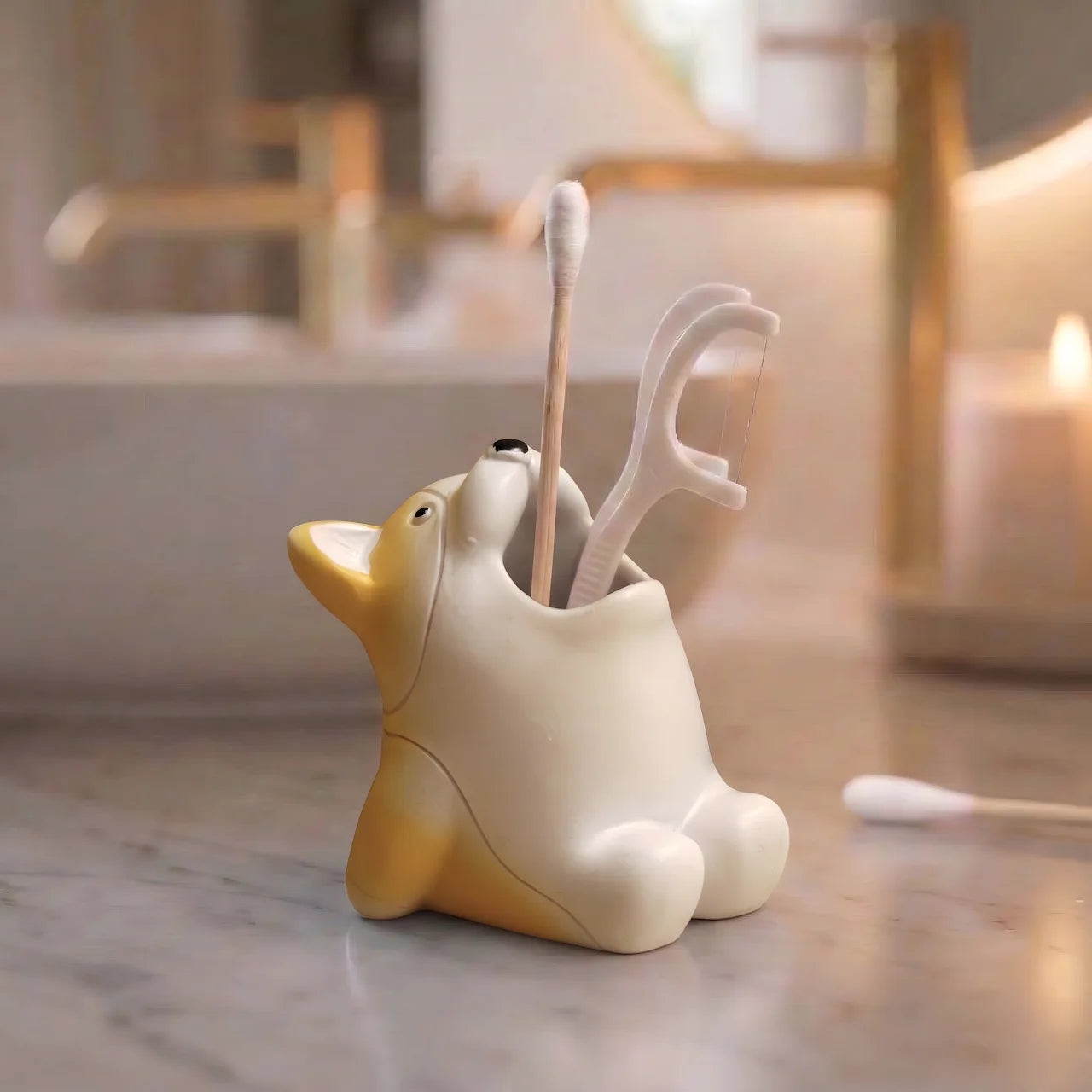 Whimsy Animal Toothbrush Holder – Corgi, Shark, Hippo, Duckling