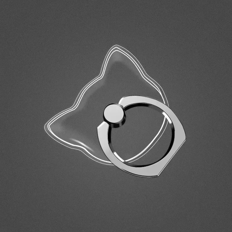 Transparent Animal-Shaped 360° Rotating Phone Ring Holder