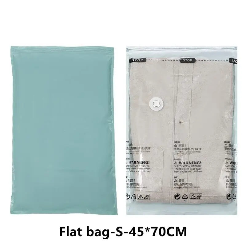 No-Pump Vacuum Storage Bags for Closets, Bedding & Small Spaces