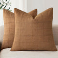Rowan Plaid Linen-Cotton Throw Pillow Cover