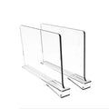 Transparent Closet Shelf Dividers for Tidy Wardrobe or Bookcase