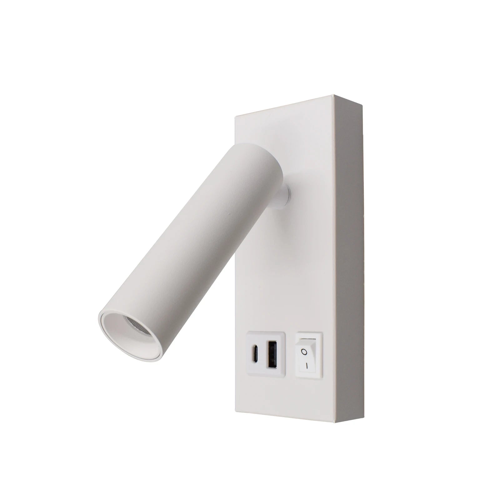 Marlow Adjustable Wall-Mounted Bedside Reading Light with USB & Type-C Charging