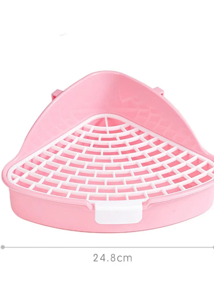 Corner Litter Tray for Small Pets – Bunny, Guinea Pig & Ferret Size