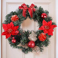 Everly Lighted Holiday Wreath with Pine Cones & Ornaments