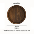 Solid Wood Round Decorative Tray for Coffee Tables and Centerpieces