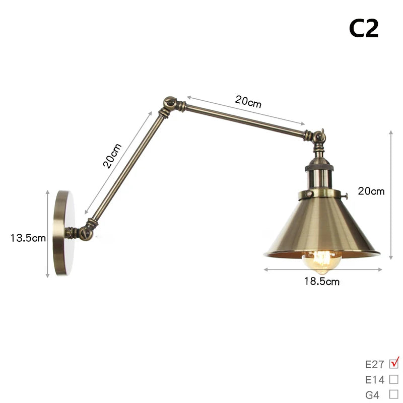 Arden Adjustable Long Arm Wall Sconce